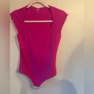 Express Pink Bodysuit One Piece Scoop Neck NWOT